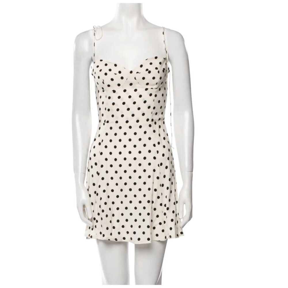 Reformation Polka Dot Print Mini Dress